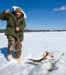 Tip-ups offer anglers more options on the ice.