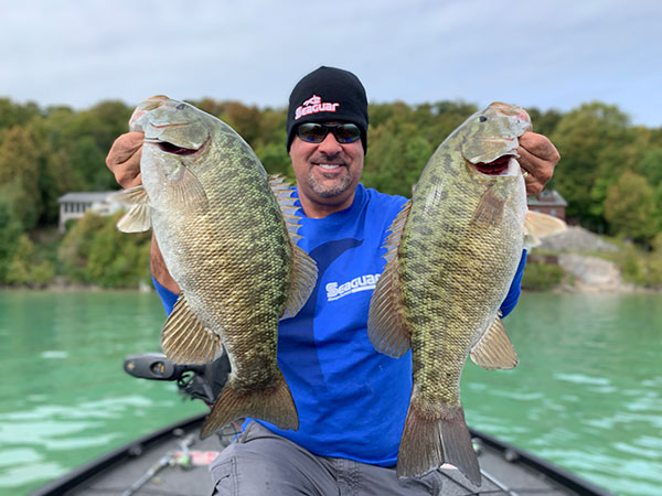 Mark Zona with two nice smallmouths