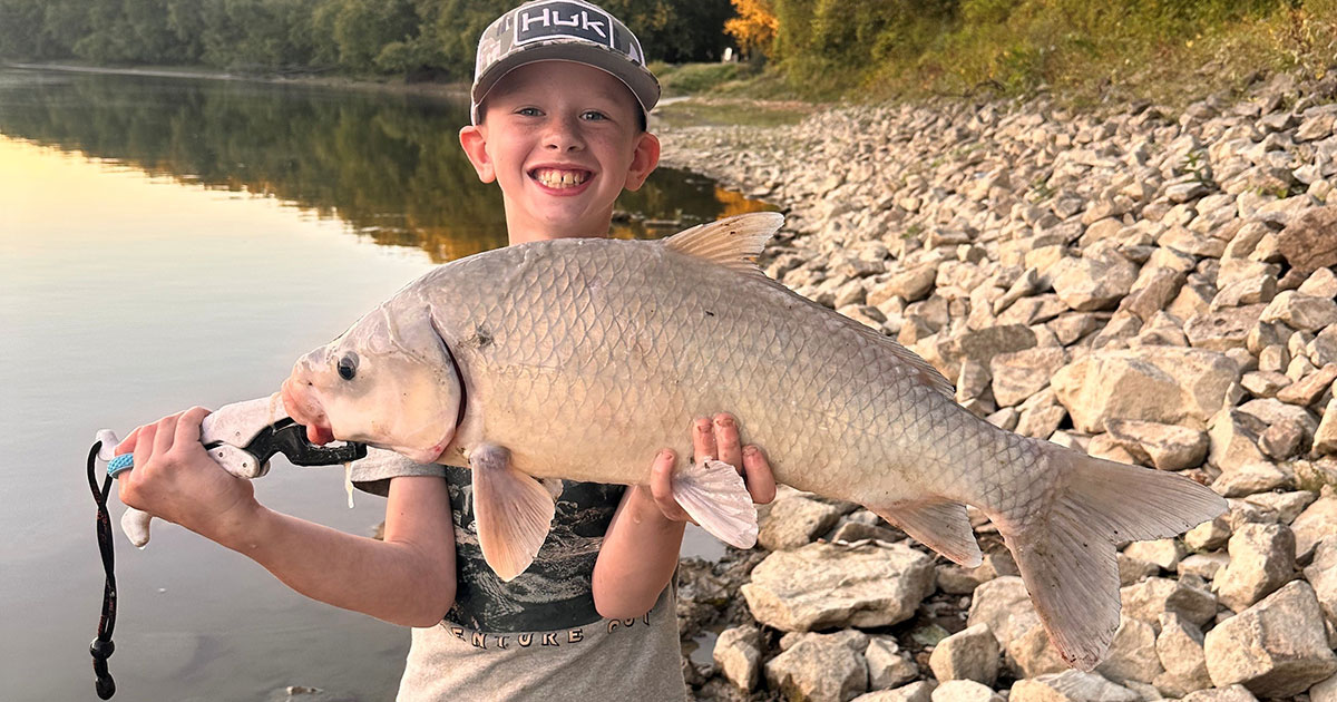 Landon Kellett with record fish