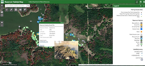 Interactive Reservoir Habitat Map