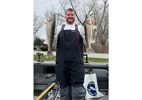 Brad Potts with 2 Nice Walleyes