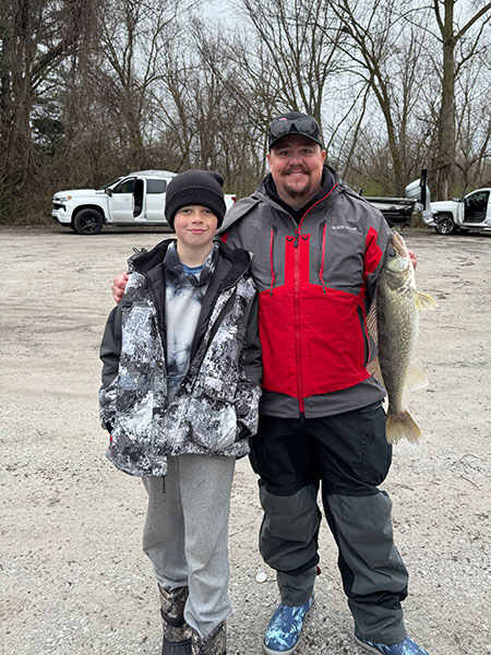 Josh Fugett with 4.04 lb. walleye