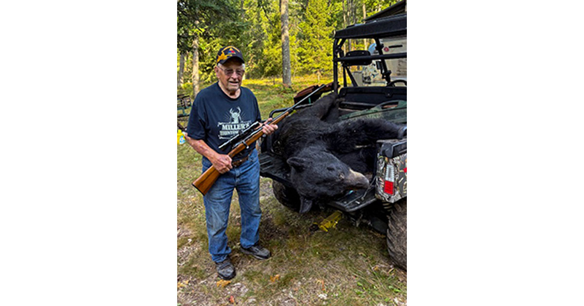 Milton Miller with his bear