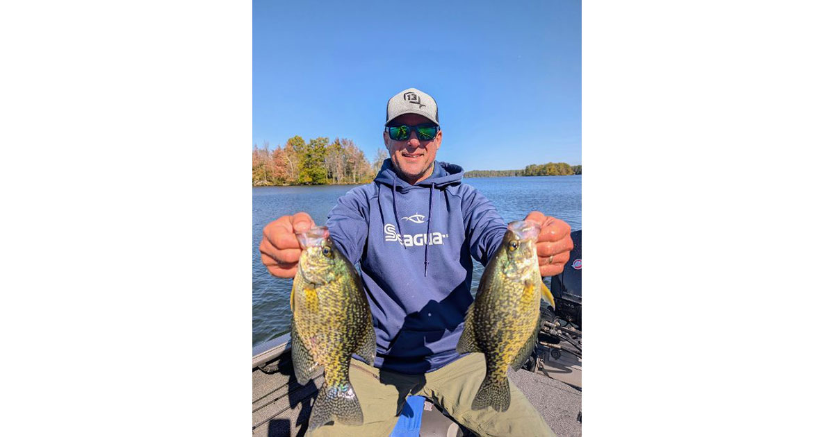 Jeff Evans with two nice crappies