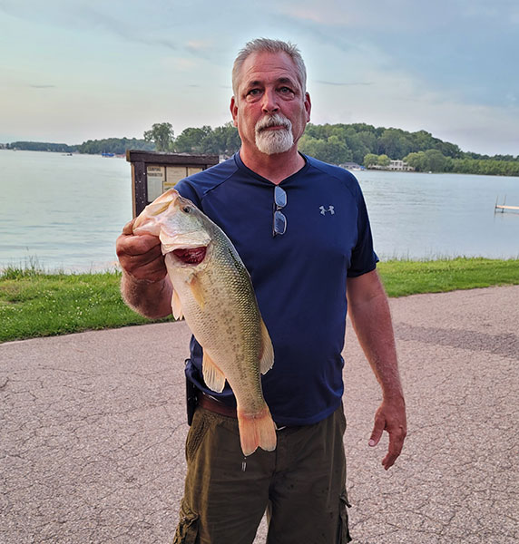 Tackle Shack Big Bass prize went to Jeffrey and Jeff Steiner