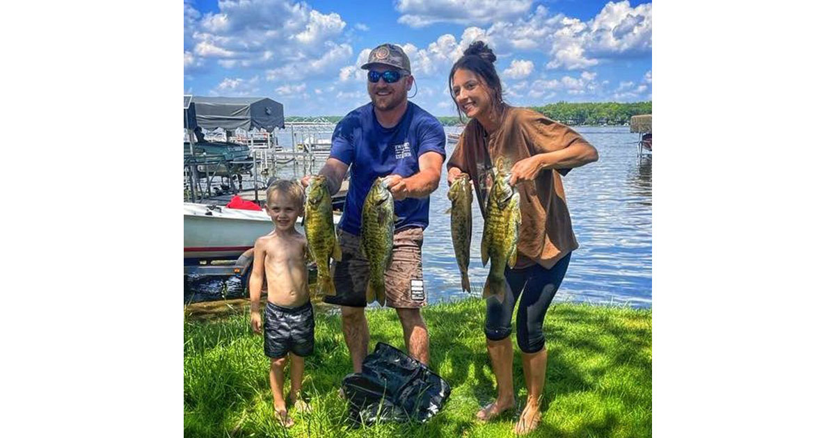 Sandra Haggard with personal best smallmouth