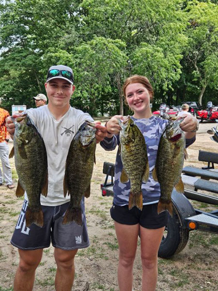Tanner Hursh and Hayley Dodd - 2nd Place and Big Bass