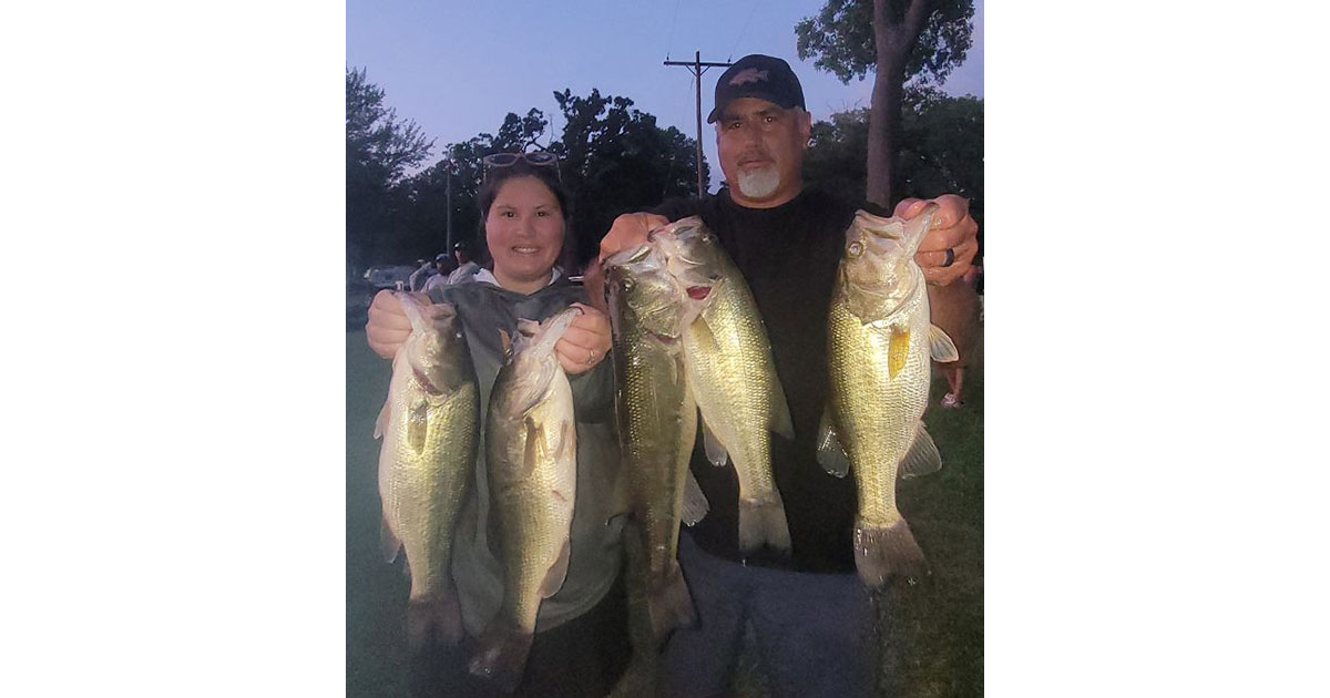 John Miller and Ashley Gibson - 1st Place and Big Bass