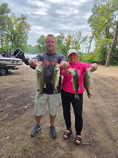 Brian and Sandy Souza - 4th Place and Big Bass