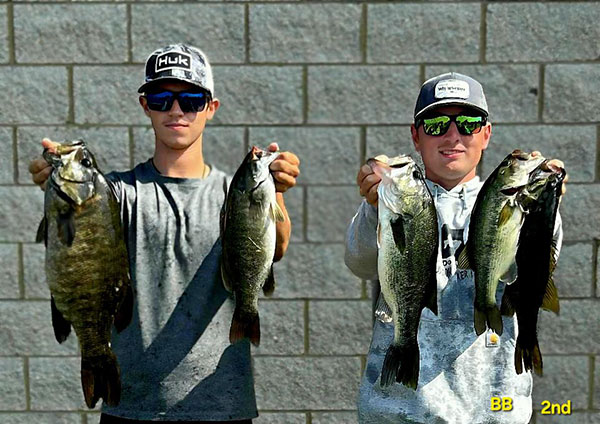 Connor Moon and Pete Johnson - 2nd Place and Big Bass