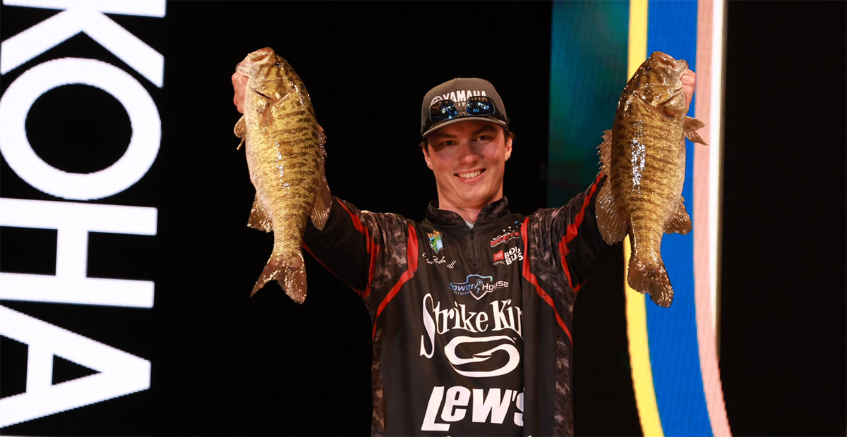 Reigning Bassmaster Classic champion Easton Fothergill has taken the lead on Day 1 of the Bass Pro Shops Bassmaster Classic presented by Under Armour with a total of 21 pounds, 8 ounces.  Photo by Seigo Saito/B.A.S.S