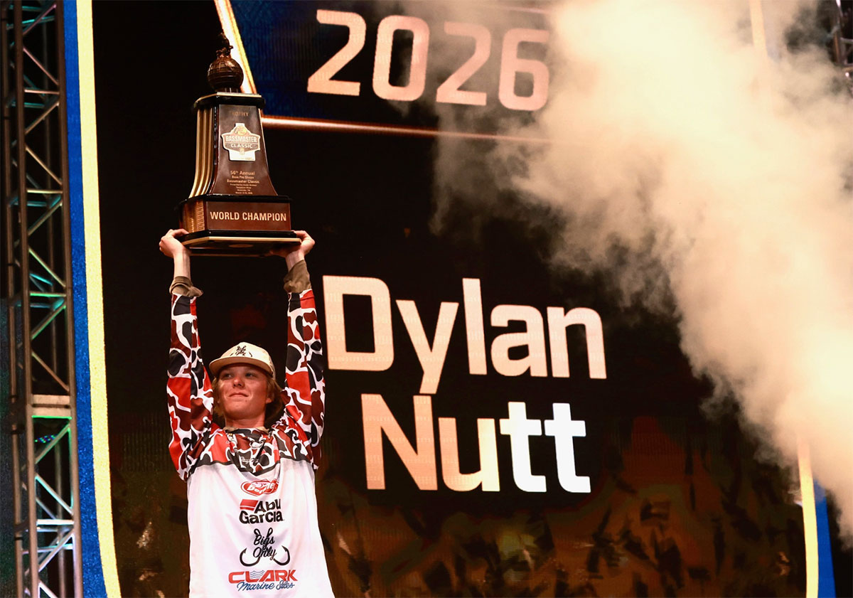 Nashville, Tenn., Nation angler Dylan Nutt has won the Bass Pro Shops Bassmaster Classic presented by Under Armour with a three-day total of 66 pounds, 13 ounces.  Photo by Seigo Saito/B.A.S.S