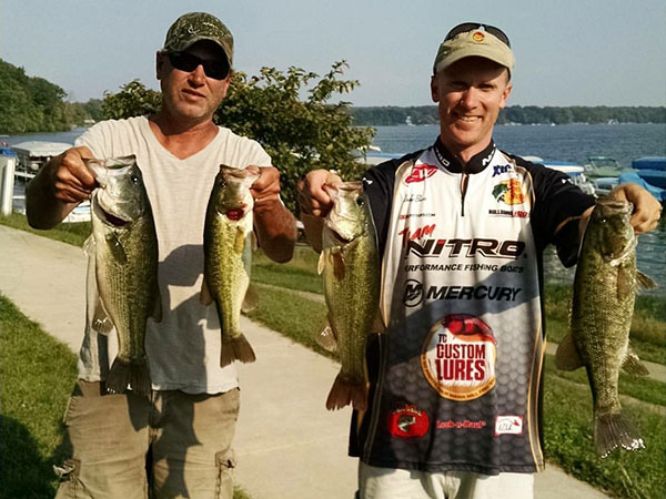 Andy Buss and Jim Wheeler caught the biggest bass, a 3.57 pounder.