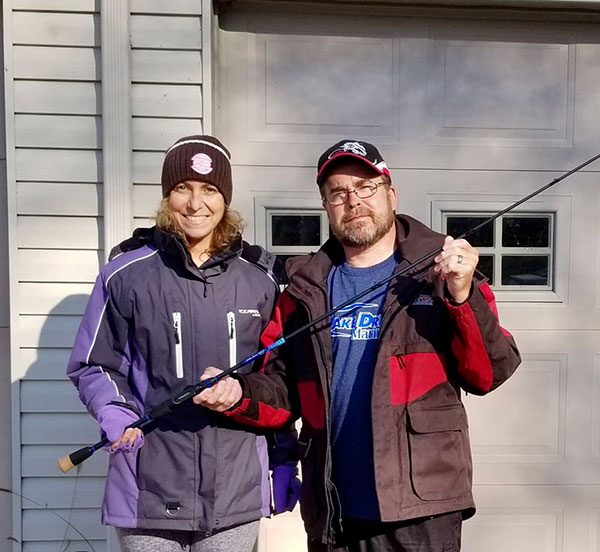 Steve and Amy Martin won the $200 FishStyx Custom Rod