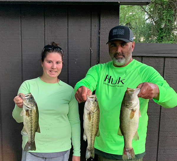 John and Ashley Miller - Big Bass and 4th Place