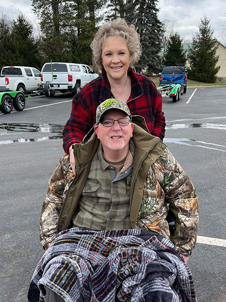 Dennis Lossee with his wife