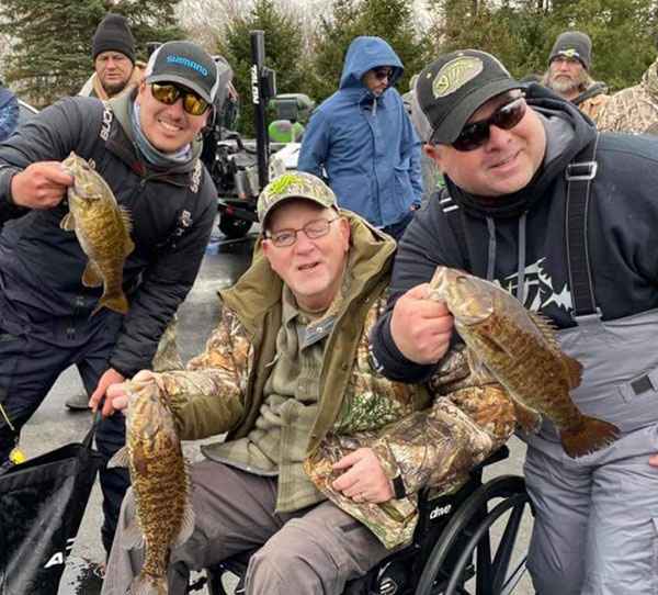 Dennis Lossee with some of his fishing buddies!