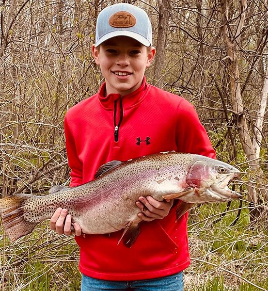 Cooper Schwartz with big trout