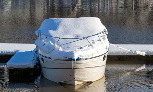 Boat in snow