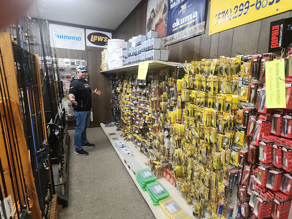 Steven in the Tackle Display Area