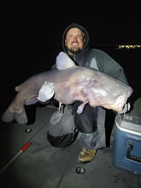 Phil Duracz with catfish