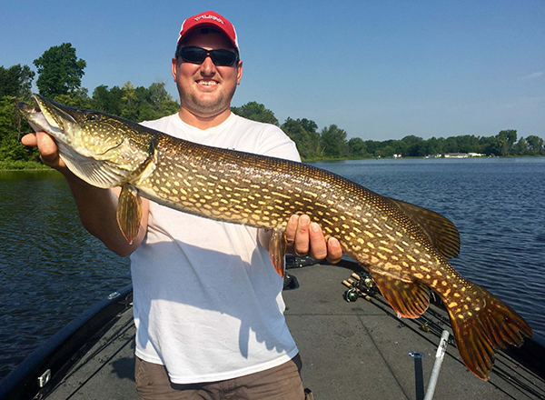 Phil Duracz of Chesterton with a monster 41-inch, 19-pound northern pike
