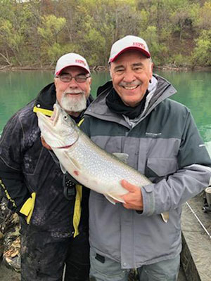 Louie with guide, Ernie Calendrelli and a large lake trout