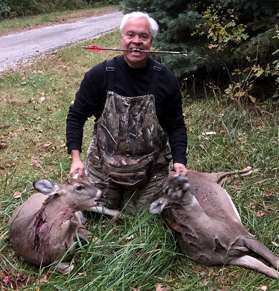 Bow Hunter Gets Two Deer with One Arrow