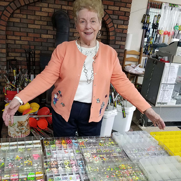 Bonnie Kelley, the 82-year-old owner of Kelley’s Bait and Tackle in Lakeville, Ind.